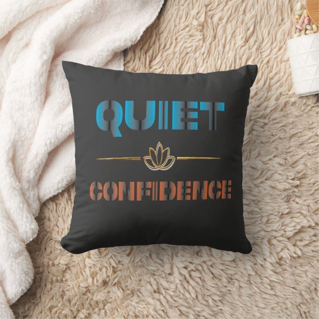 Quiet Confidence Throw Pillow (Blanket)