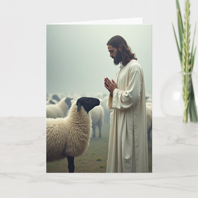 Quiet Contemplation Sheep Card (Front)