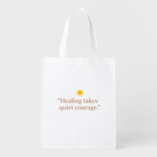 Quiet Courage for Healing Grocery Bag