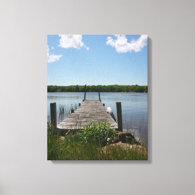 Quiet Dock in the Upper Peninsula Canvas Print (Front)