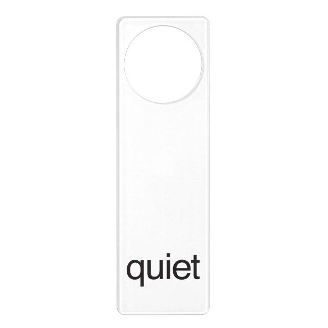 quiet door hanger (Front)