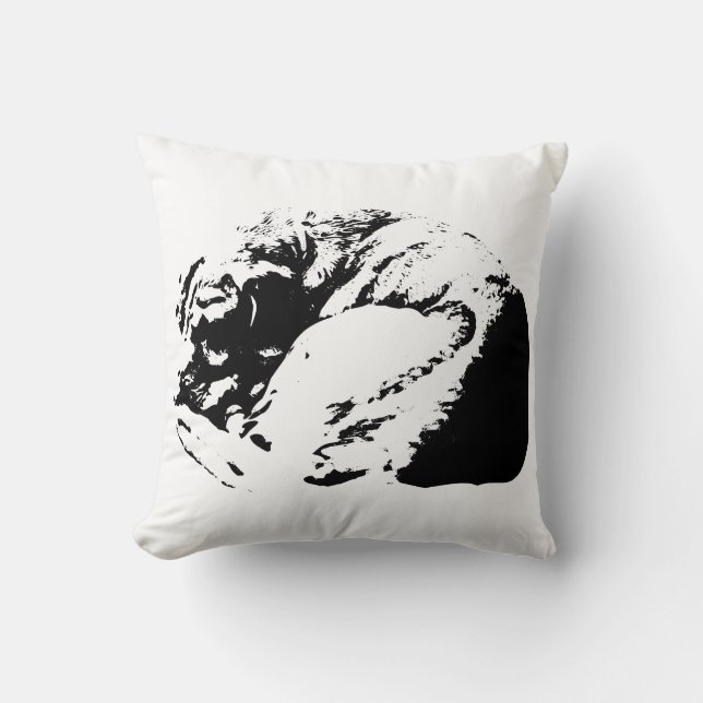 Quiet Ember Dreams Throw Pillow (Front)