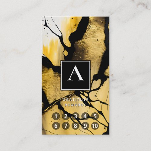 Quiet Emergence | Modern Gold Abstract Design Business Card