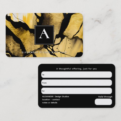 Quiet Emergence | Modern Gold Abstract Design Business Card