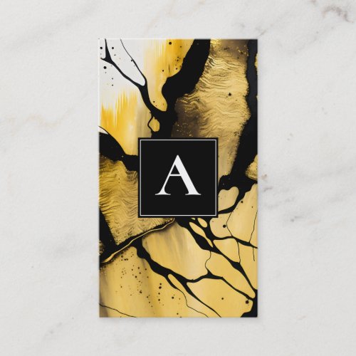 Quiet Emergence | Modern Gold Abstract Design Business Card