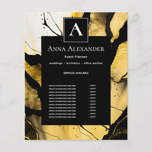 Quiet Emergence | Modern Gold Abstract Design Flyer