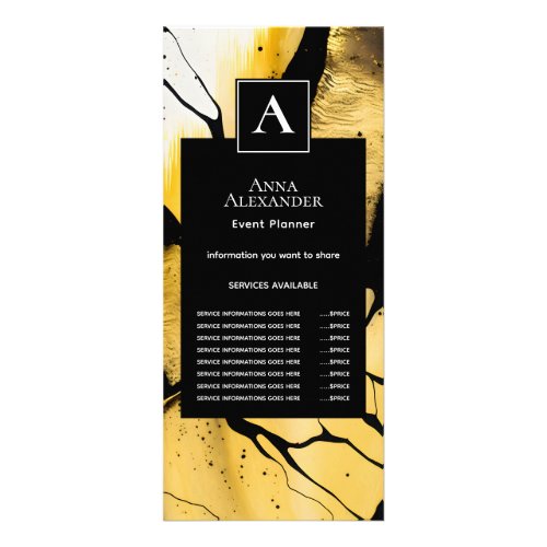 Quiet Emergence | Modern Gold Abstract Design Rack Card
