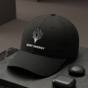 Quiet Energy Abstract Line Art Custom Black Hat