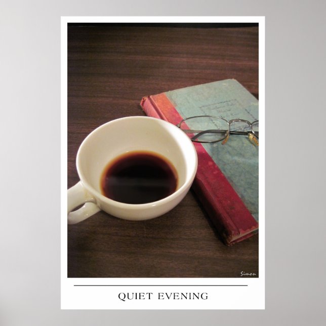 Quiet Evening - Send Coffee Art Poster (Front)