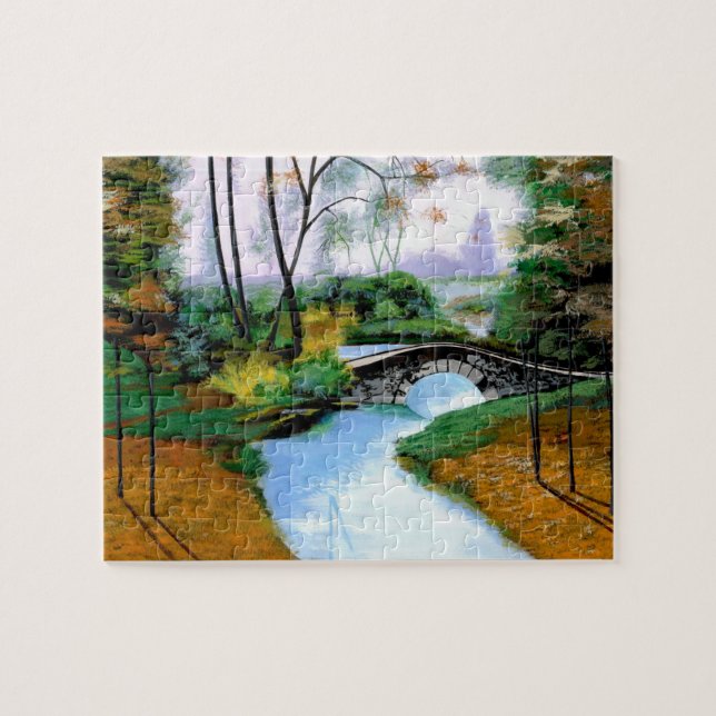 Quiet Foggy Morning by the River Jigsaw Puzzle (Horizontal)