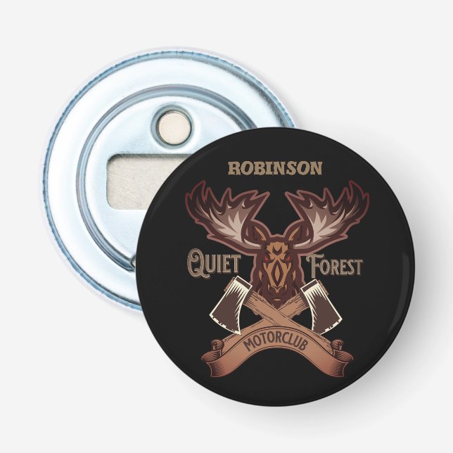 Quiet Forest Motorclub, Cool bike dad personalize Bottle Opener (Front)
