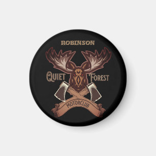 Quiet Forest Motorclub, Cool bike dad personalize Magnet