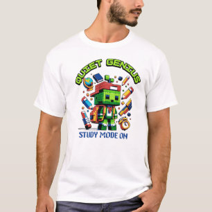 Quiet Genius Pixel  Study Mode On Back to school T-Shirt