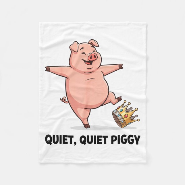 Quiet Ggy Funny Litical Meme Anti-trump Design  Fleece Blanket (Front)