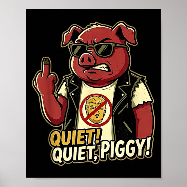 Quiet Ggy Sarcastic Litical Humor Funny Design Gif Poster (Front)