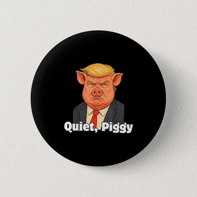 Quiet Ggy Snarky Litical G Joke Design  Button (Front)
