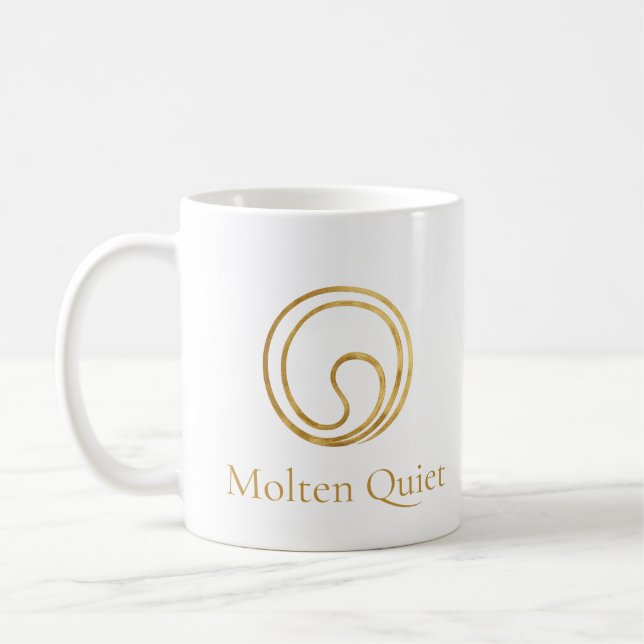 Quiet Gold Swirl Classic Mug, 11 oz Coffee Mug (Left)