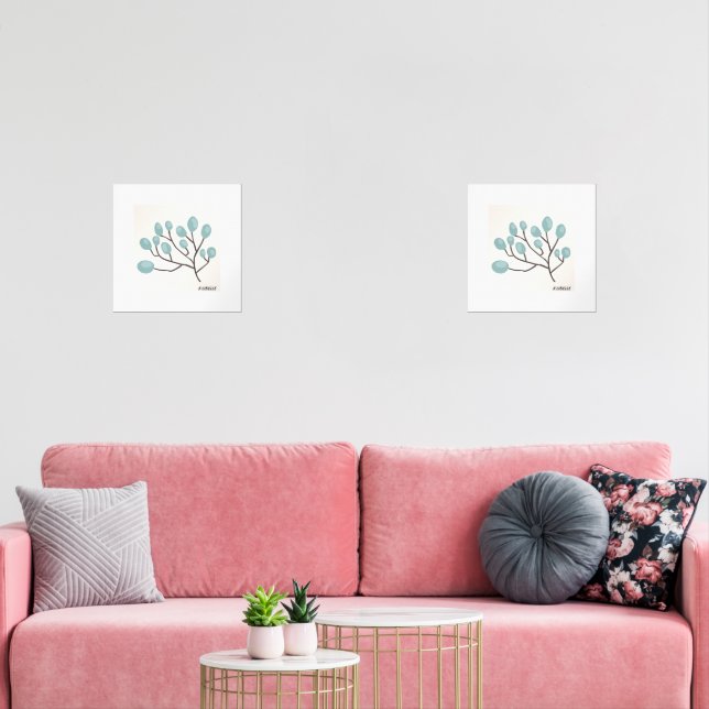 Quiet green 2 wall art sets (Livingroom)