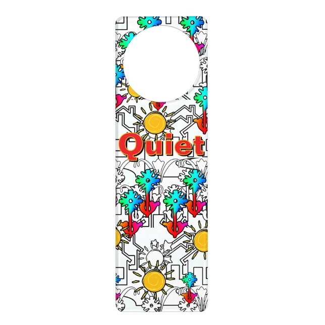 Quiet Home Flowers Sunshine  Door Hanger (Front)