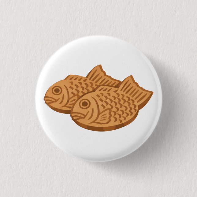 Quiet Icons – Japanese Taiyaki Button (Front)