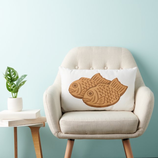 Quiet Icons – Japanese Taiyaki Lumbar Pillow (Chair)