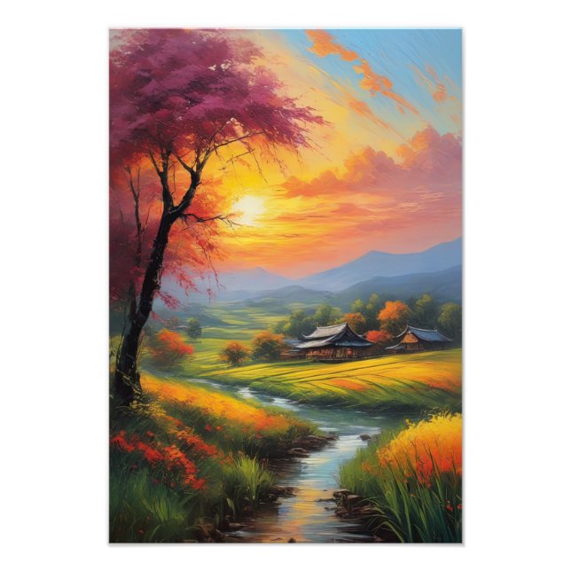 Quiet Japanese Countryside Photo Print (Front)