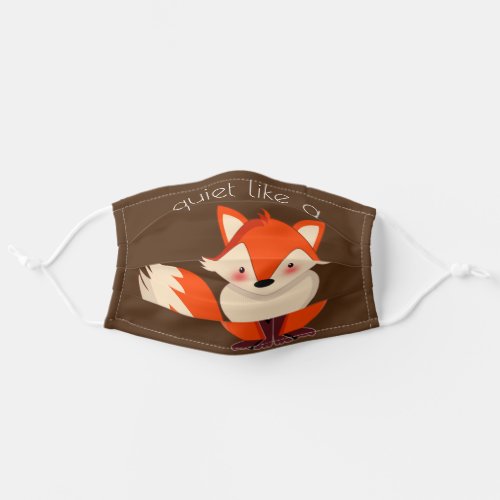 quiet like a fox adult cloth face mask