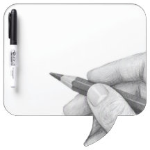 Quiet Line Sketch Hand & Pencil Dry Erase Board