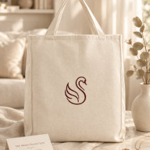 Quiet Luxury Embroidered Minimalist Swan Canvas To