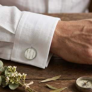 Quiet Luxury Sage Eucalyptus Wildflower Cufflinks