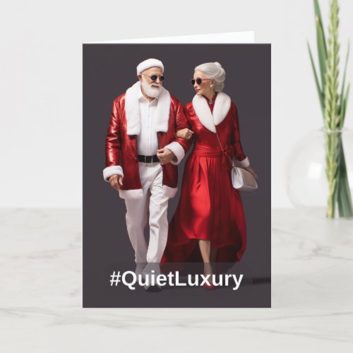 Quiet Luxury Santa Holiday Card