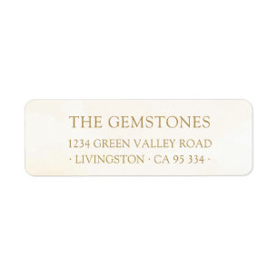 Quiet Luxury Timeless Gold Return Address Label