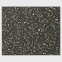 Quiet Luxury Winter Monogram Wrapping Paper
