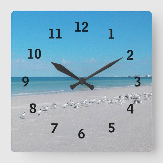Quiet Morning Surf Wall Clock (Front)