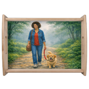 Quiet Morning Walk — Serving Tray