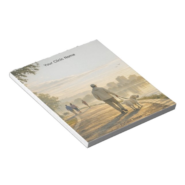 Quiet Morning Walk – Vet Clinic Notepad (Angled)