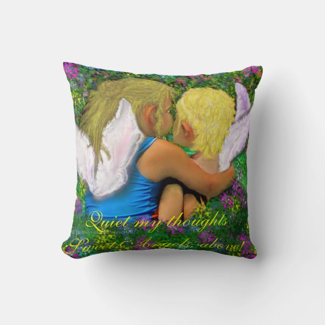 Quiet My thoughts Throw Pillow (Front)