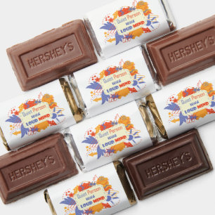 Quiet Person With Loud Mind blue yellow Hershey's Miniatures