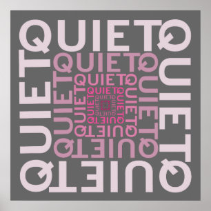 Quiet Pink Word Cloud Poster