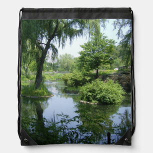 Quiet Place Within the City Drawstring Bag