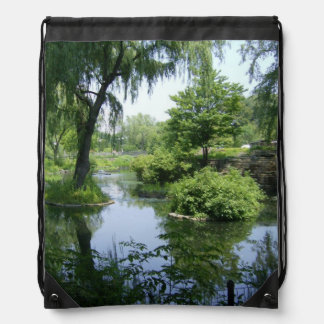 Quiet Place Within the City Drawstring Bag