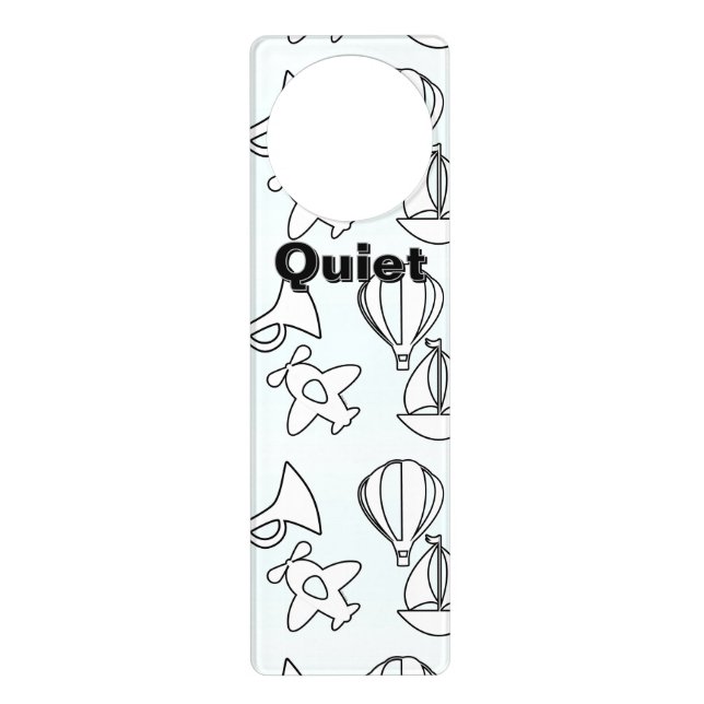 Quiet Plane Bugle Boat Kids Door Hanger (Front)