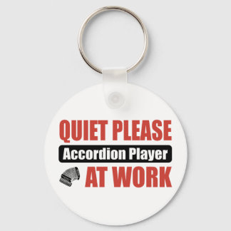 Quiet Please Accordion Player At Work Keychain