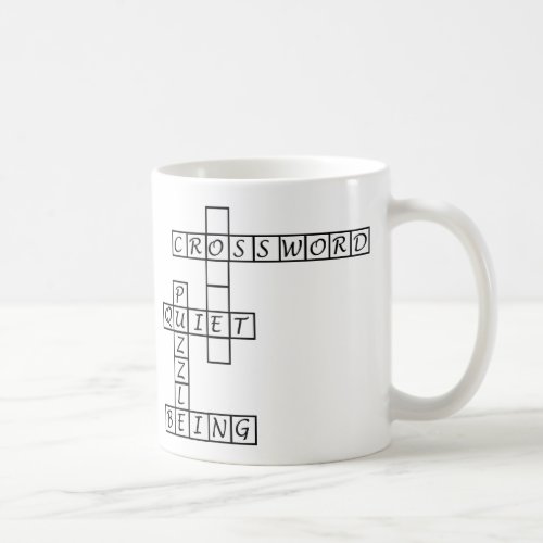Quiet Please _ Crossword Coffee Mug
