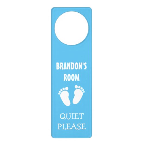 Quiet please custom nursery room door hanger