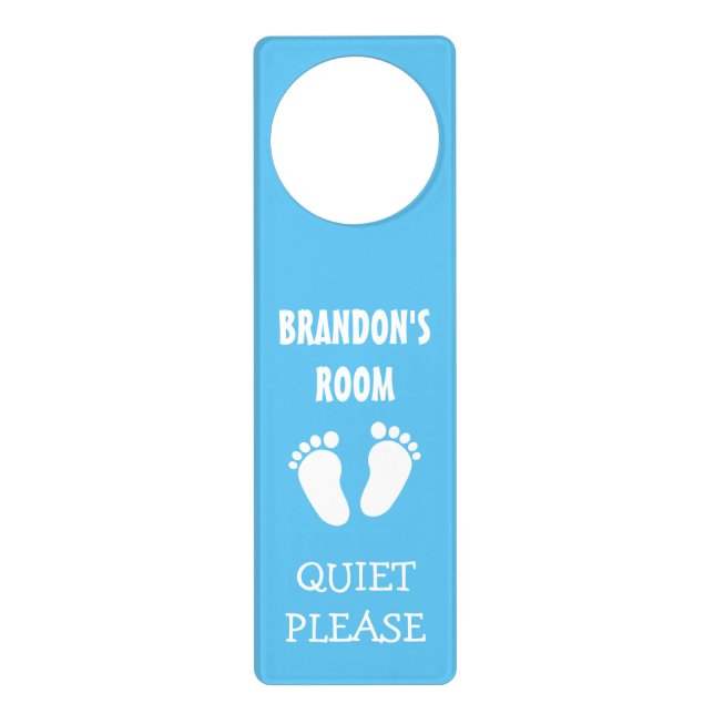 Quiet please custom nursery room door hanger (Front)