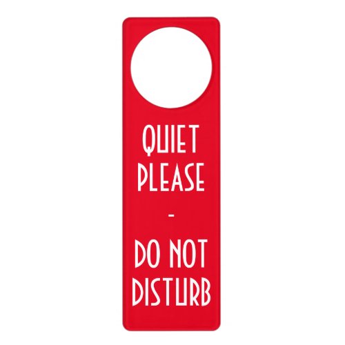 Quiet please Do not disturb sign door hanger