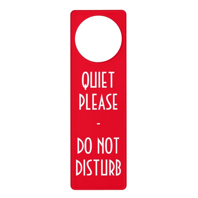Quiet please Do not disturb sign door hanger (Front)
