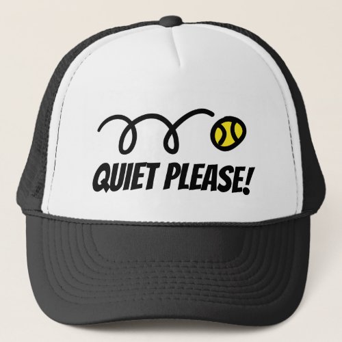 Quiet Please funny tennis hat for player and coach