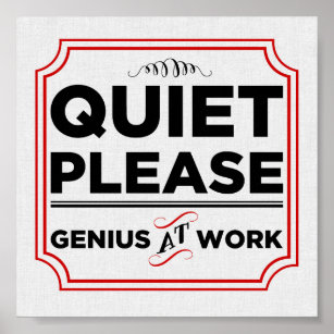 shhh quiet genius at work